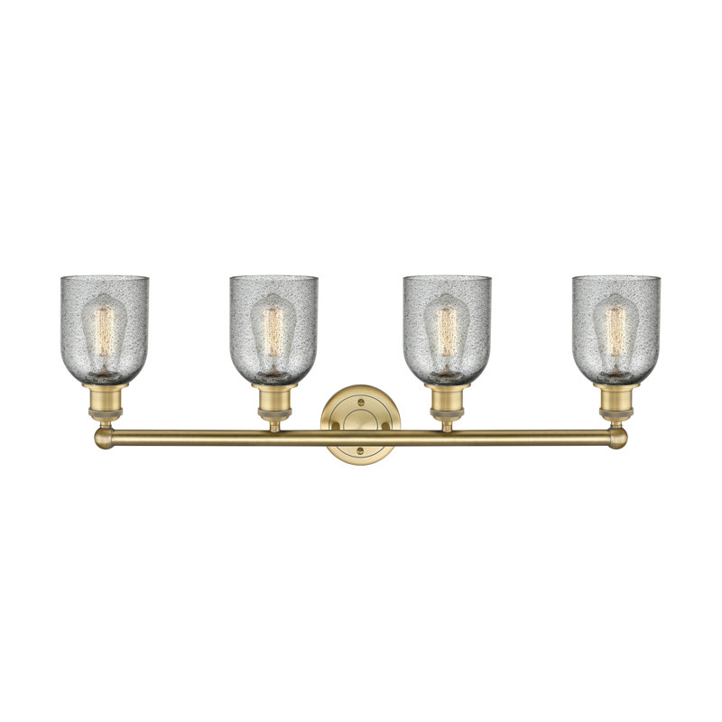 Reiko 4 - Light Dimmable Vanity Light, Charcoal, Brushed Brass