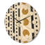 Horloge murale rétro à motif géométrique abstrait VI-63617404
