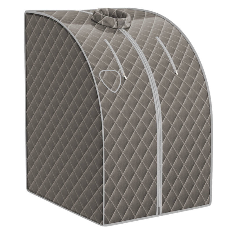Dakota Fields Brayner Portable Traditional Steam Sauna with Remote Control, Grey