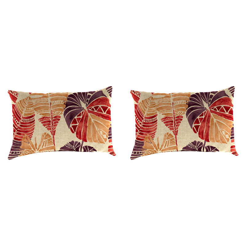18" x 12" Outdoor Lumbar Throw Pillow (Set of 2), Hixon Sunset