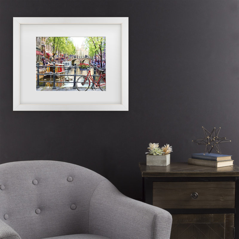 The Macneil Studio «Amsterdam Landscape», art encadré mat, Blanc, H 18 po x l 22 po x P 0,75 po
