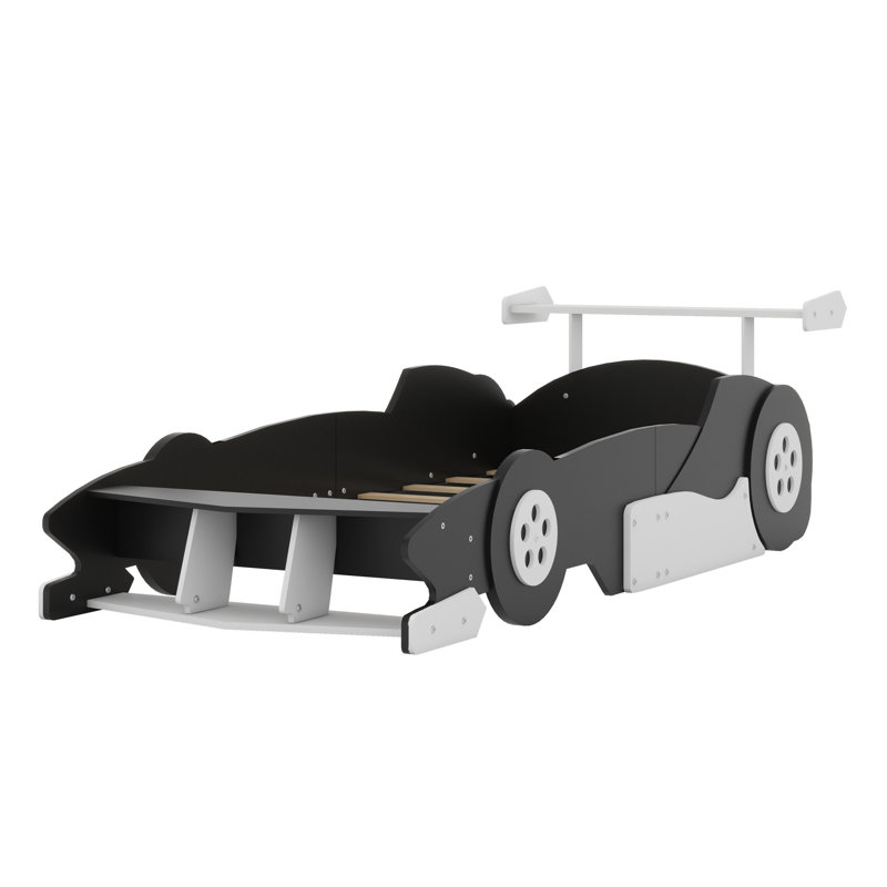 Lit plateforme avec roulettes Race, Noir