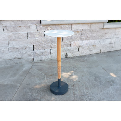 Table basse en teck et marbre