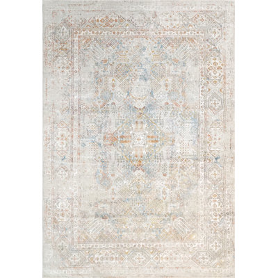 Tapis gris / rouge Layana