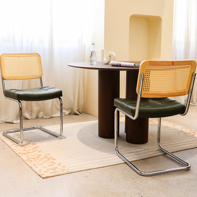 Dark Leather Dining Chairs Of 2, Modern Mid Century With Legs, Upholstered For Living And Interior Legged Side Modern, Kitchen