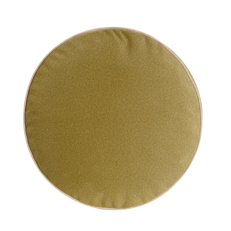 Qiviut Green Tall Pouf, Green 