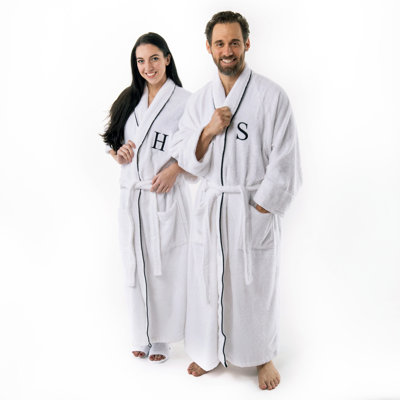 Peignoir mi-mollet unisexe avec poches 100% coton égyptien West Oak Lane