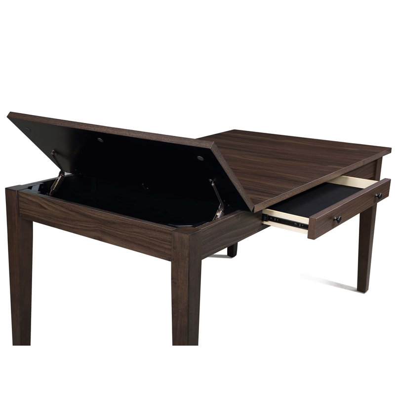 Table de salle à manger multifonctionnelle 7PCS avec 2 tiroirs latéraux intégrés, rangement caché et chaise rembourrée