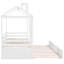 Lit en bois avec lit gigogne, lit plateforme pour enfants avec garde-corps, conception peu encombrante, aucun sommier tapissier requis