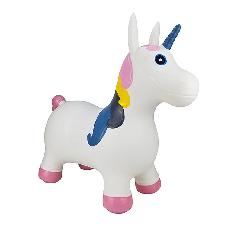 Trémie gonflable gonflable avec pompe BounceZiez, Licorne blanche