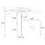 Parasol de table de marché à 3 niveaux Dark 9Ft-1049341973