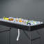 Portable Party 4 FT. Folding Ice Cooler Table with Removable Matching Skirt and Drain Hose-93498043