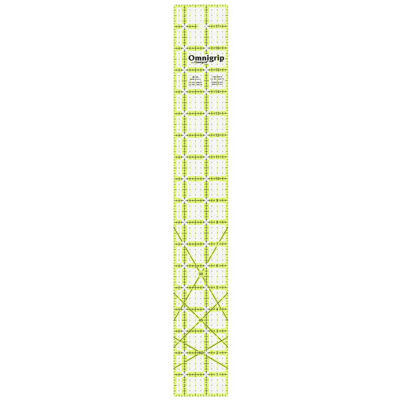 Règle de courtepointe rectangulaire antidérapante 2 1/2 po x 18 po Omnigrip