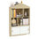 Bibliothèque pour enfants et rangement pour jouets Qaba, étagère à jouets pour 4 casiers, bibliothèque Montessori avec tablettes supérieures pour salle de jeux, chambre d'enfant, salon, jardin d'enfants, blanc