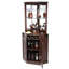 Corner Industrial Bar Cabinet, Wine Table for Liquor & Glasses, Sideboard