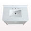 Ensemble de meuble-lavabo sur pied autoportant de 36 po avec 2 ensembles de poignées et plateau en marbre d'ingénierie entièrement assemblé-96620761