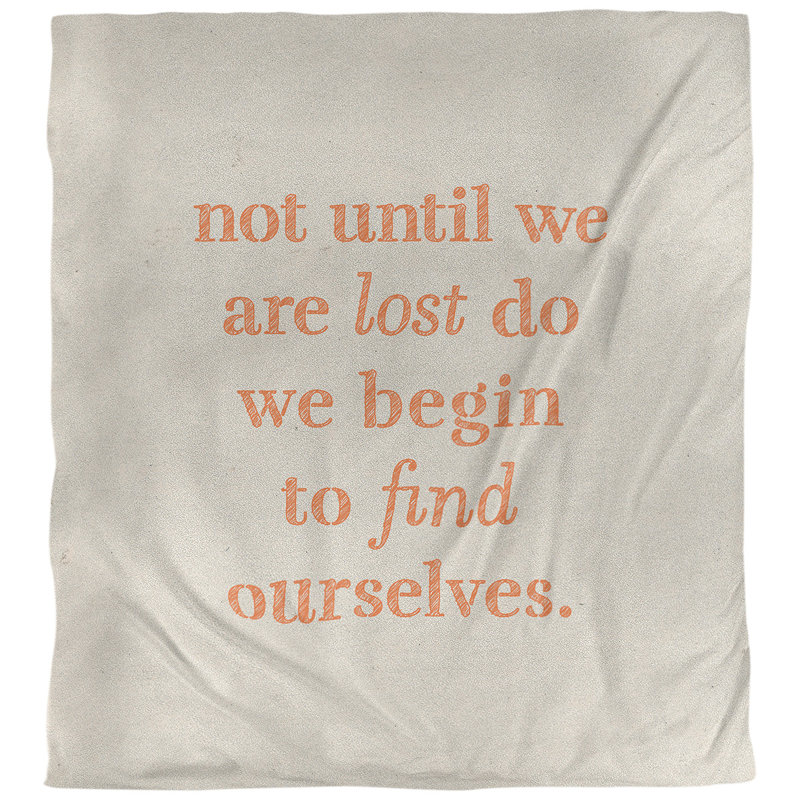 Housse de couette réversible simple Quotes, Housse de couette pour très grand lit, Blanc / Orange