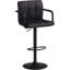 Haymark Swivel Upholstered and Faux Leather Adjustable Height Bar Stool with Steel Frame-797813712