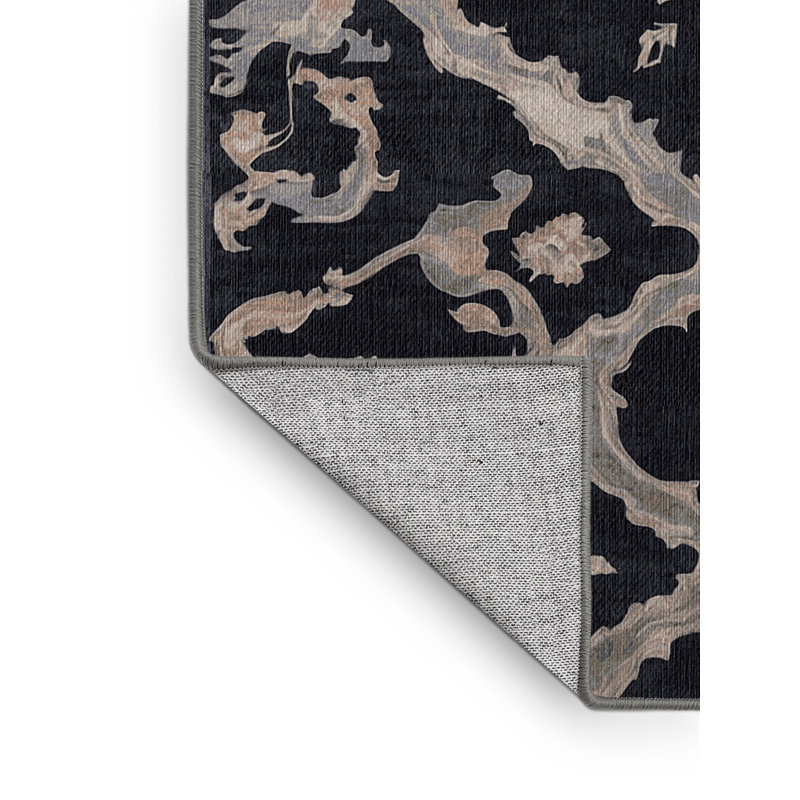 Tapis gris lavable à la machine, Rectangle 8 pi x 10 pi