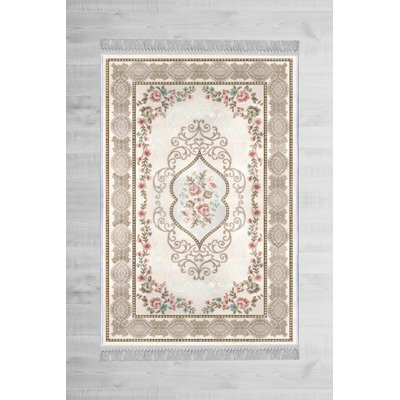 Luxurious Hall Carpet, 100% Velvet Fabric, 39.4 x 59.1 inches | Non-Slip Cotton Sole, 0.4 in Pile Height | Antibacterial, Machine Washable | 3D Digital Printing, Elegant Design for Home Décor & Comfort