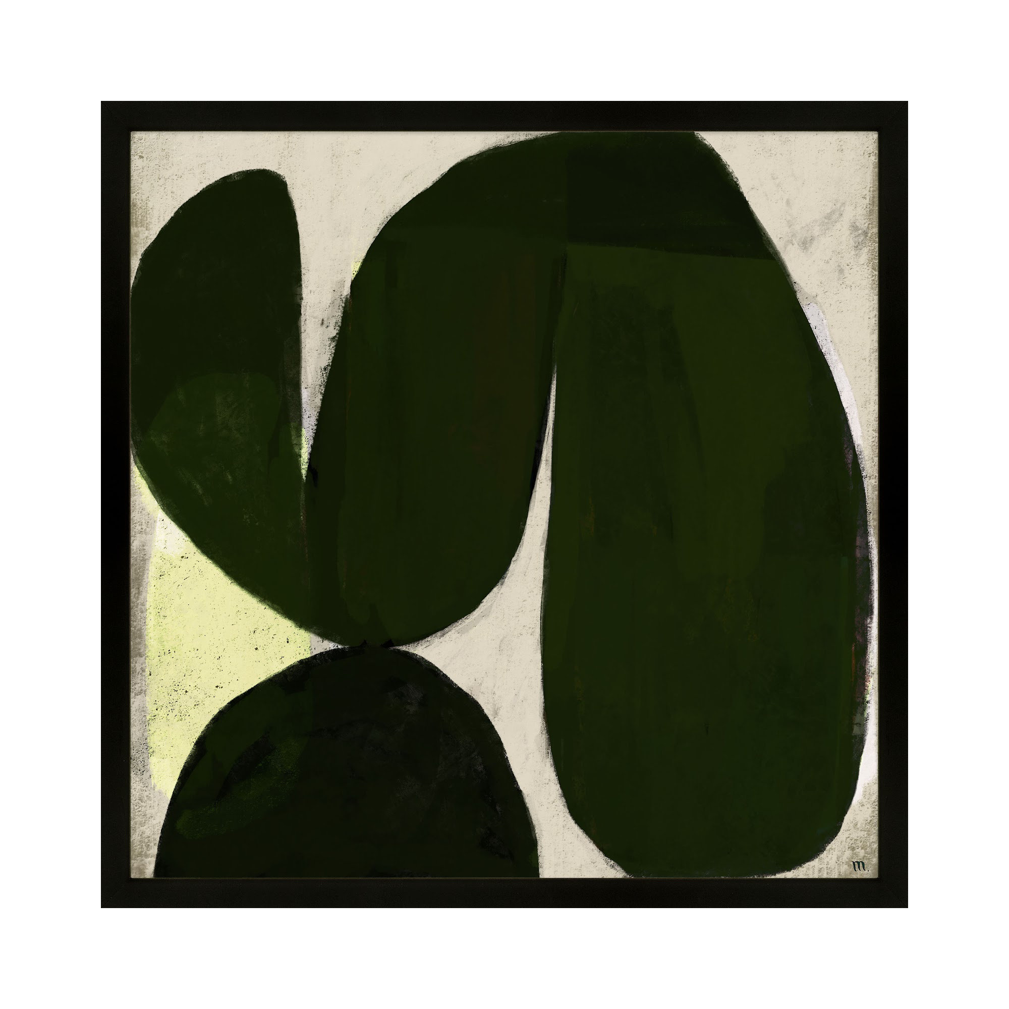 Succulent 7 by StudioM, 44" H x 44" W x 1.25" D, Black