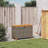352.7 Gallons Acacia Steel/Solid Wood/Wicker Deck Box in Brown/Gray