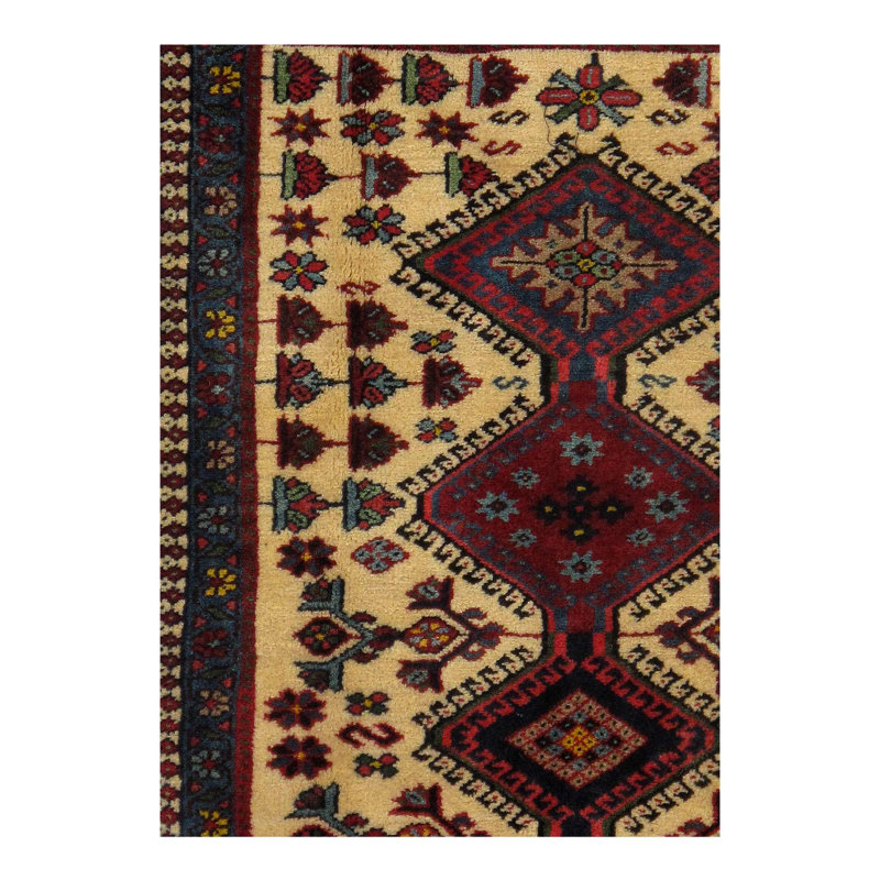 Tapis traditionnel persan Yalameh - 2 pi x 3 pi 2 po