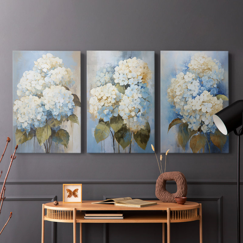 Floral Study Series XXXV - Ensemble de toiles tendues avec châssis Premium - Prêt à être accroché