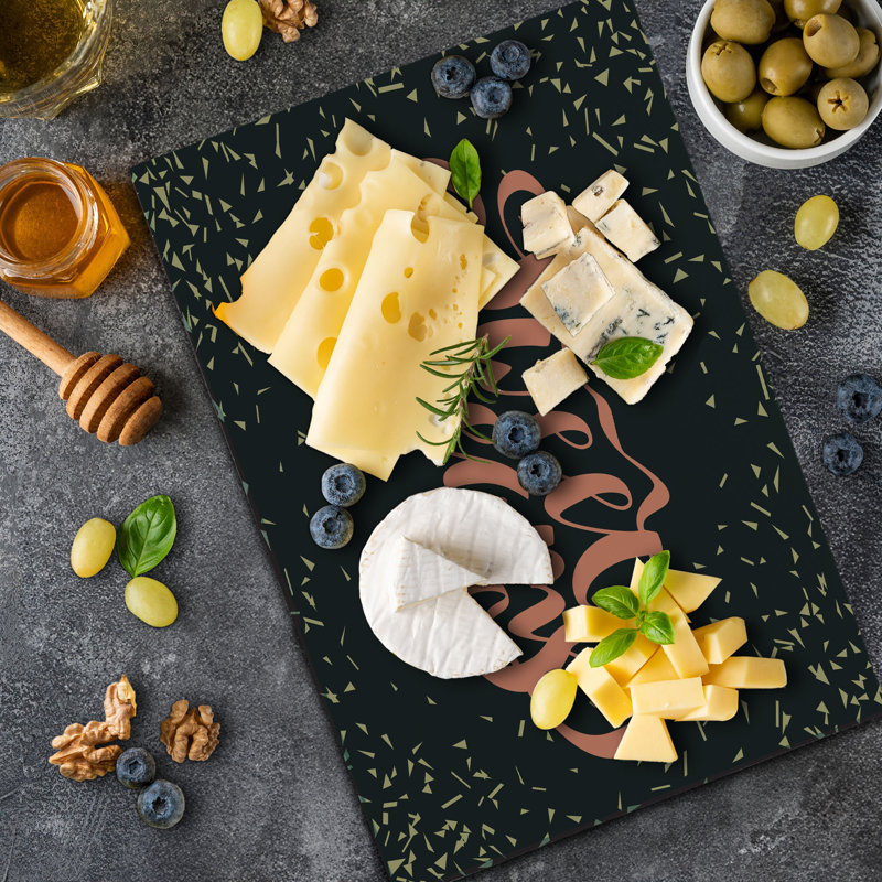 Grande planche à découper Ambesonne Saying moderne brun pâle noir