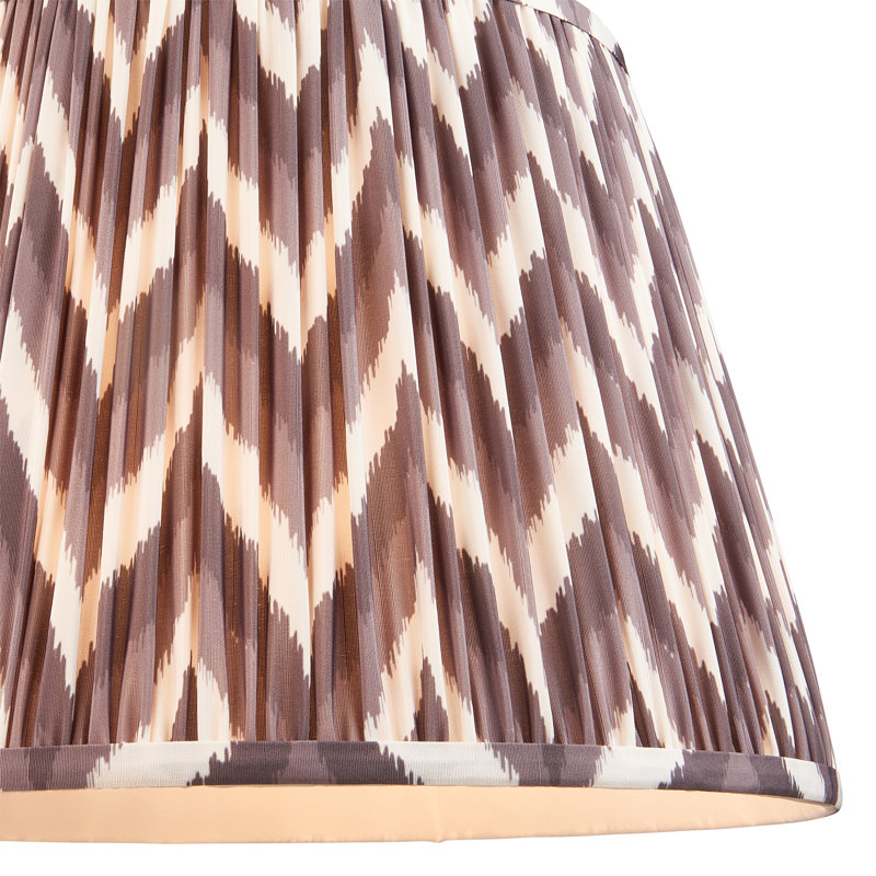 Zigzag Lamp Shade, Brown, 27.5cm H x 28cm W x 40cm D