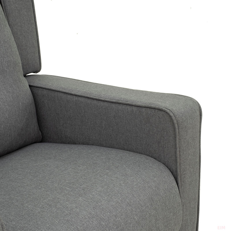 Fauteuil berçant à oreilles inclinable, pivotant et inclinable pour chambre de bébé avec capitonnage à boutons, siège de cinéma maison simple pour le salon, la chambre à coucher