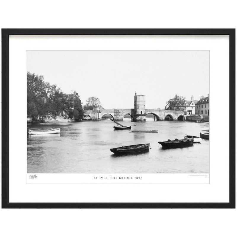 St Ives, The Bridge 1898 by Francis Frith - Single Picture Frame Print, 45cm H x 60cm W x 2.3cm D