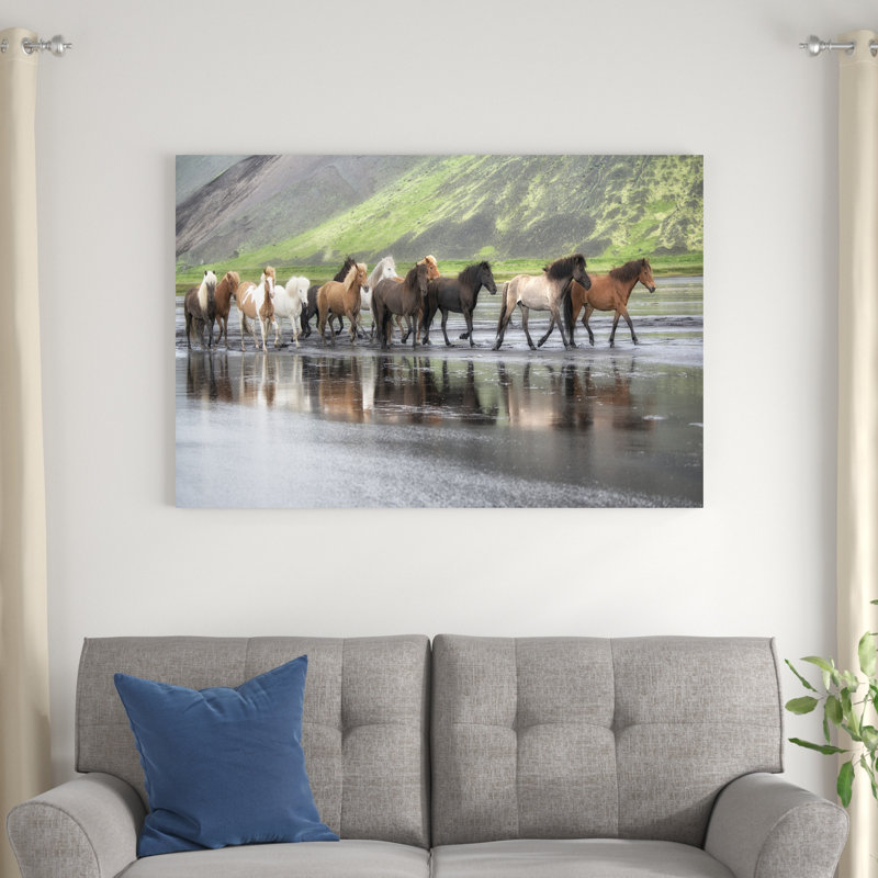 Chevaux Islandais xiv, H 32 po x l 48 po x P 1,25 po