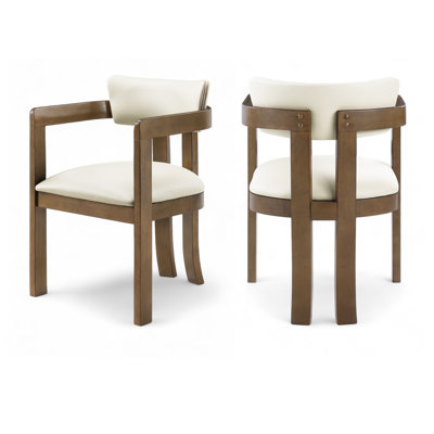 Phalan Vegan Leather Upholstered Dining Arm Chair