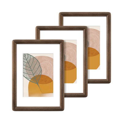 Rounded Corner Picture Frame with A6 Mount Set of 3