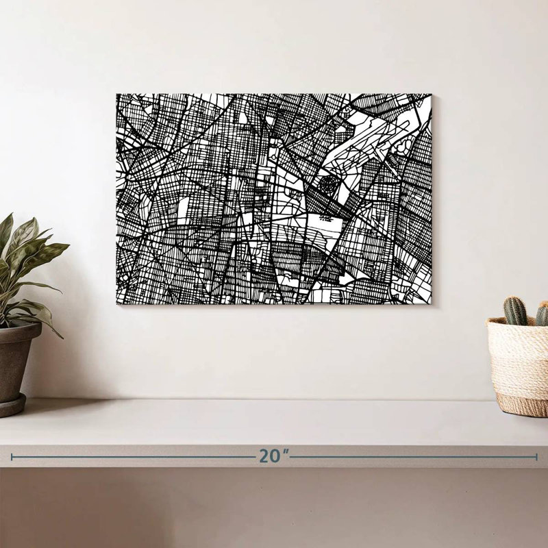 Aliaz Mexico City Map, 8" H x 12" W