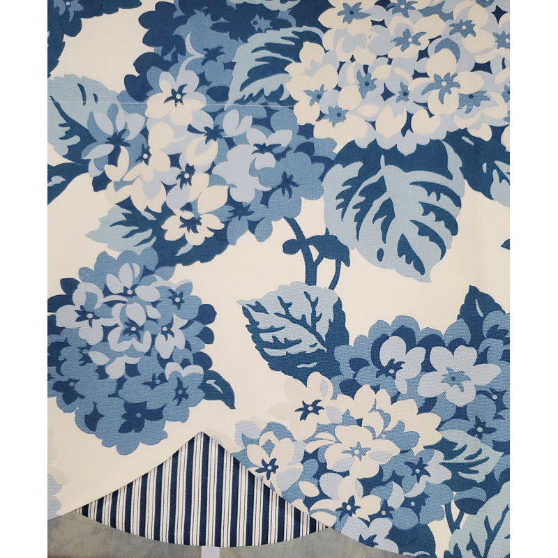 Cantonnière festonnée 50 po Summerwind Petticoat, Porcelaine bleue