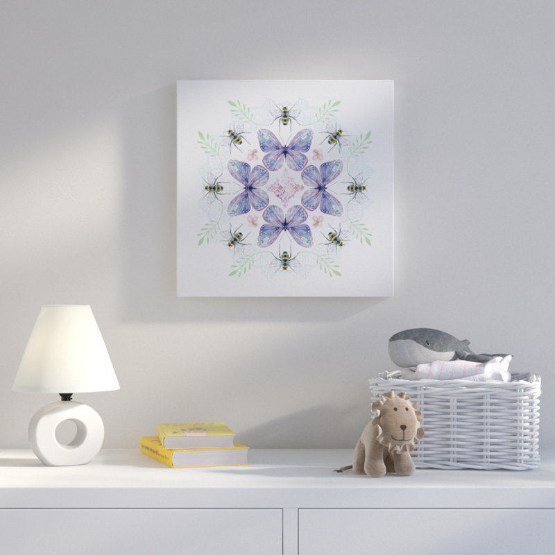 Art sur toile Nature kaléidoscope I, H 16 po x l 16 po x P 1,5 po, Toile tendue