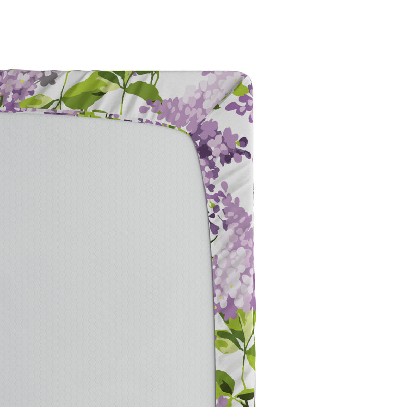Microfiber Floral Fitted Sheet, Twin XL Fitted Sheet