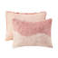 Housse de couette en fausse fourrure à poils longs Blush Multi King / King Ombre, 2 taies décoratives