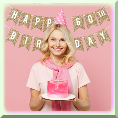 Pink Party Fiesta 16" Happy Birthday Balloon Banner Set