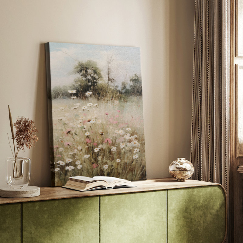 Imprimé floral rétro CCxxxxv - galerie sur mesure Cavas, H 12 po x l 8 po
