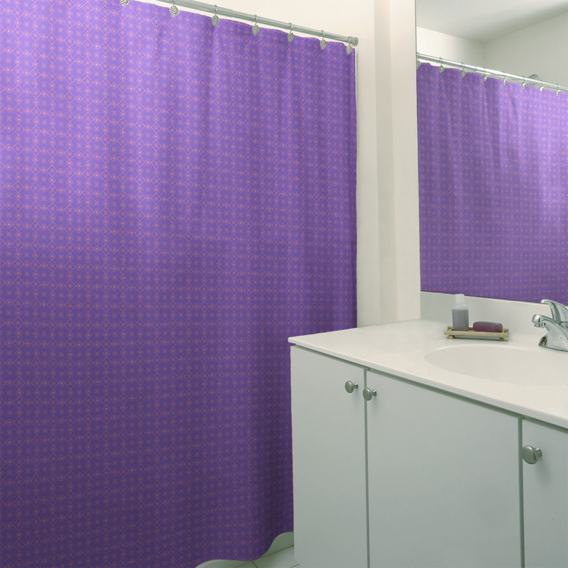 Rideau de douche simple Katelyn Elizabeth, Mauve / Rose