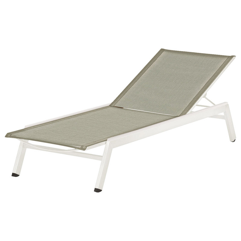 Equinox Steel Frame Lounger, Seagull, Arctic White