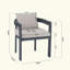Ensemble de 2 chaises d'extérieur en aluminium, structure gris foncé avec coussin beige, sièges de patio modernes résistants aux intempéries-1123023688-1133439475