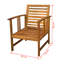 Ensemble de salon de patio 4 pièces avec coussins en bois d'acacia massif