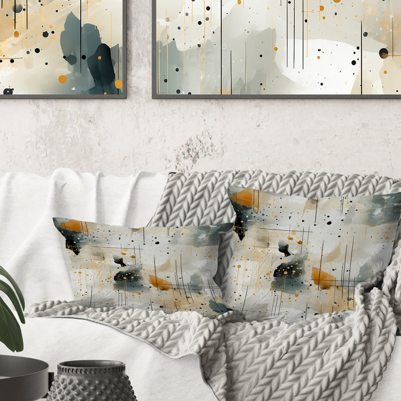 Urban Geometric Pattern - Printed Throw Pillow