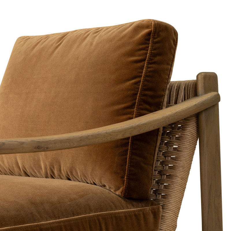Barwin Armchair Chair with Ottoman, Surrey Ochre