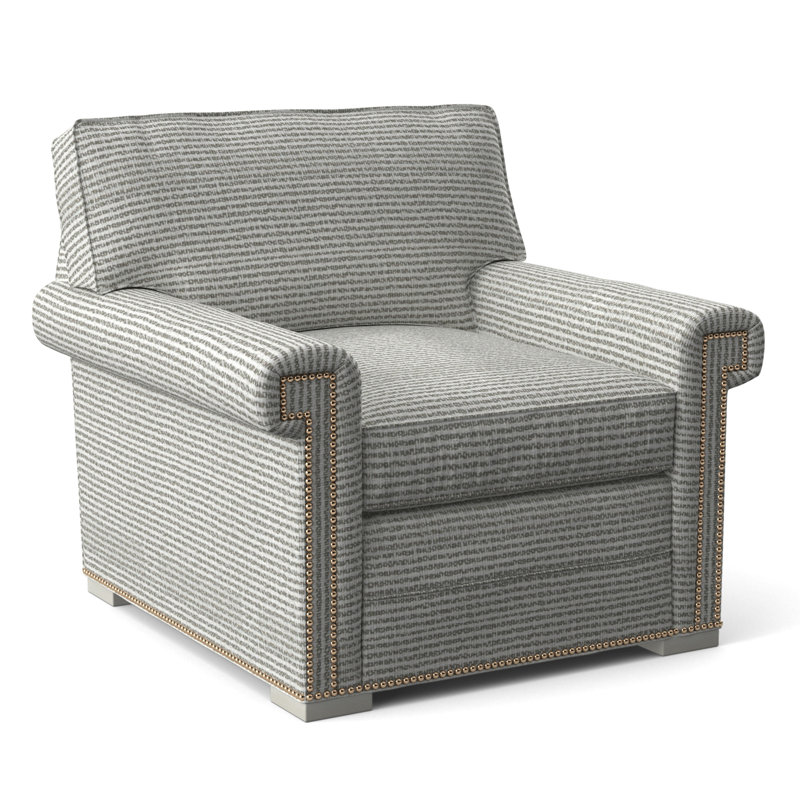 Fauteuil 36 po Davidson, Oui, Coton Callaloo, Gris tourterelle