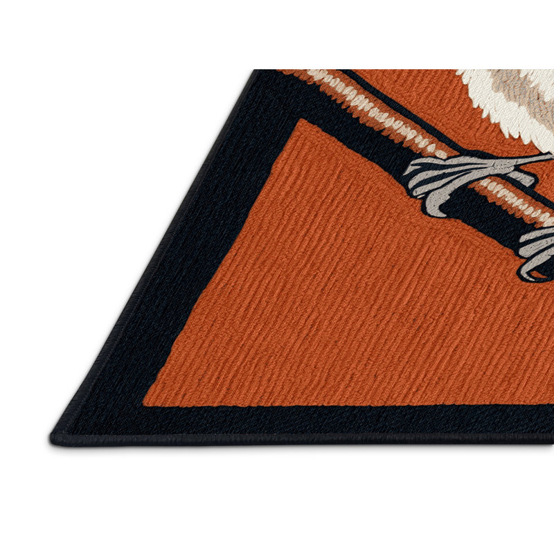 Washable Social Flycatcher Birds Area Rug, Rectangle 8' x 10'